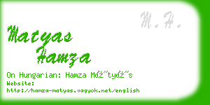 matyas hamza business card